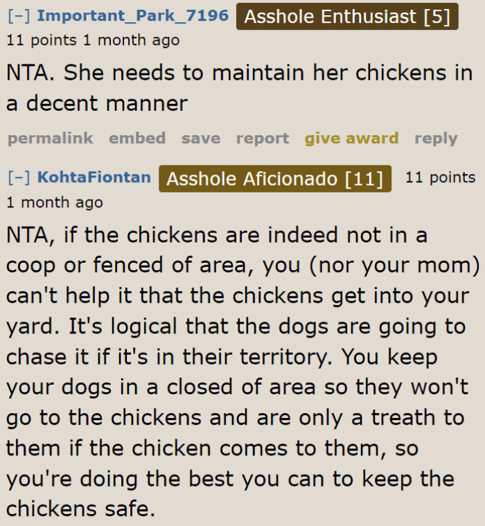 The neighbor should know better.