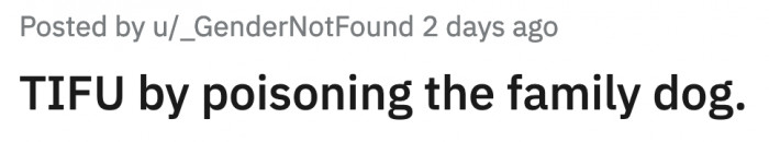 Dasher lived to an old age, but OP has been extra careful with their food since then