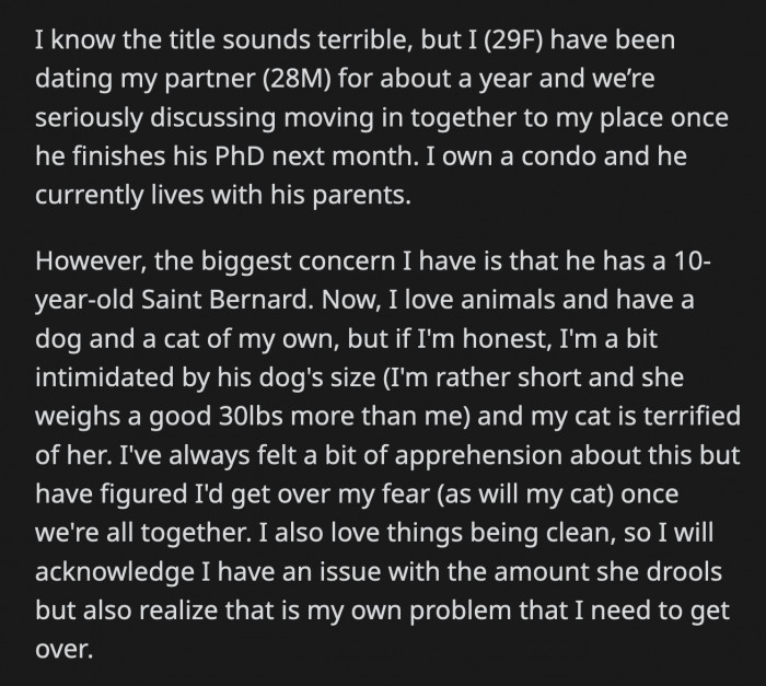 Her BF said they should not change their plans on account of his dog's health because she has been doing better and is considered healthy for her age