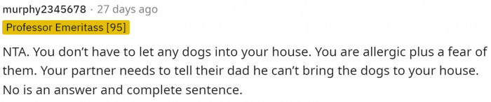 I would definitely ask the hubby to chime in as well to show a bit more of a unanimously agreed-upon decision.