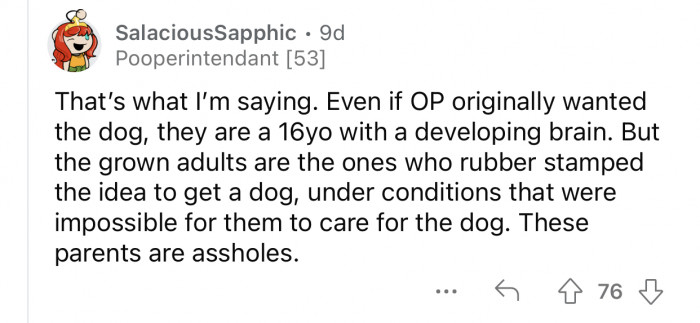 OP's parents are the real a**holes in this situation.