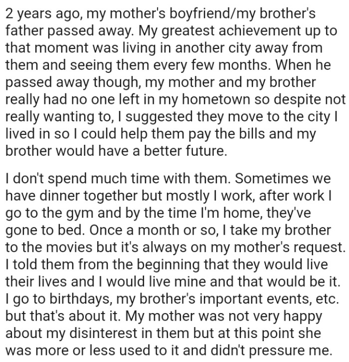 OP Suggested They Move to the City She Lived In So She Could Help Them Pay the Bills