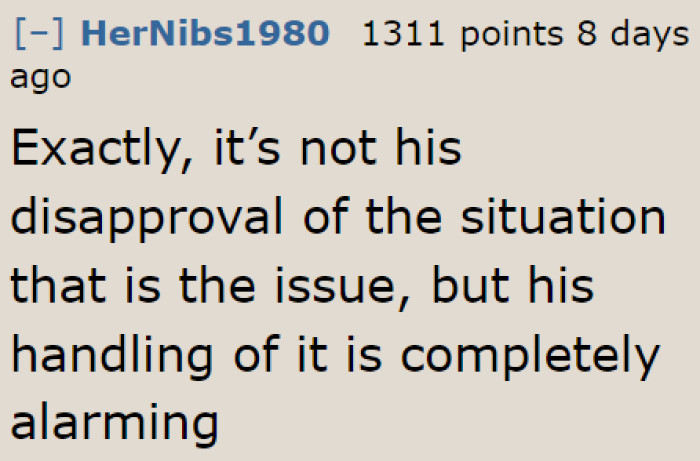 People didn't like how he handled the situation.