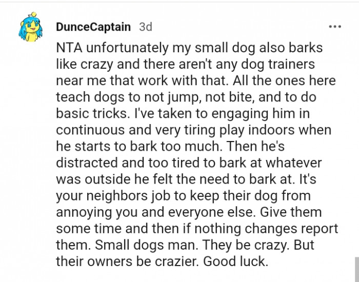 He's distracted and too tired to bark