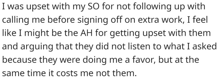 OP has offered the following explanation for why they think they might be the a-hole: