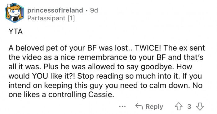 "Stop reading so much into it."