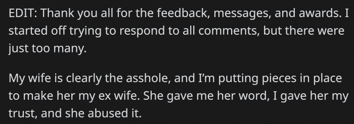 OP realized that the people are right, he's NTA