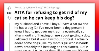Couple Get Into Heated Argument Over Which Pet Will Join Them In Their Dream Apartment With A One-Pet Rule, The Wife's Cat Or The Husband's Untrained Dog