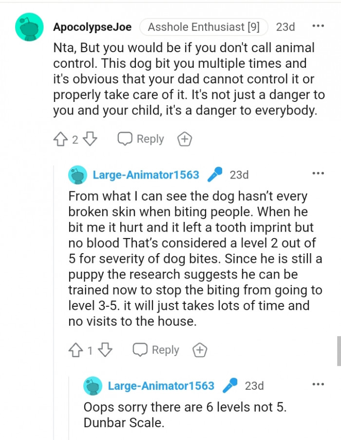 You would be the AH if you don't call animal control