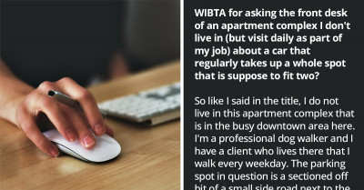 Dog Walker Wants To Report Handicapped Car Owner For Taking Up Two Parking Spots, Making Their Work Difficult