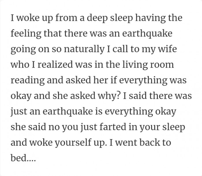 12. An earthquake
