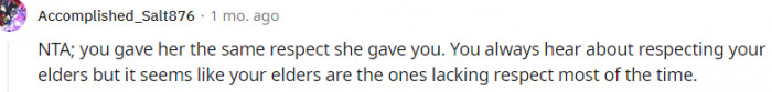 10. Seems the elders are the ones lacking respect most times