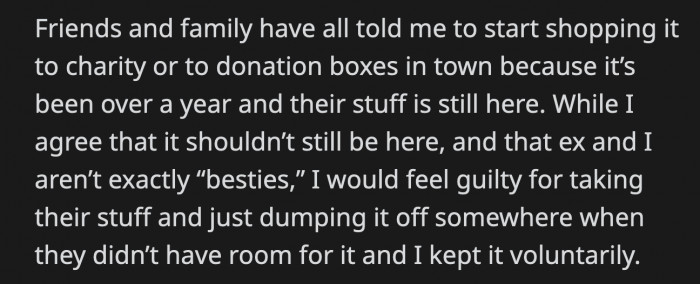 Then OP's friends and family made a suggestion