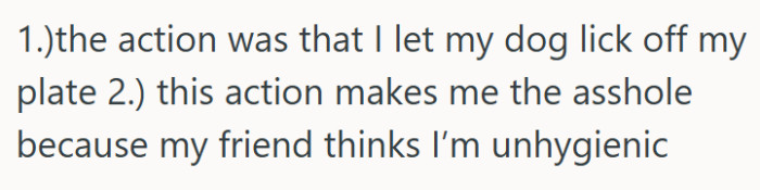 OP has offered the following explanation for why they think they might be the asshole: