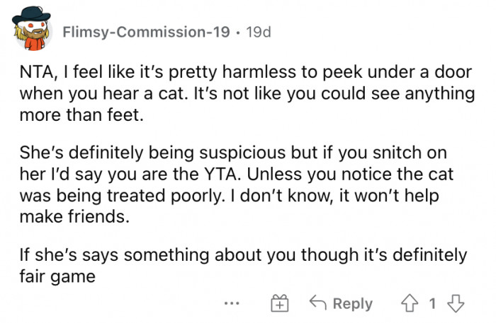 Shared dorm space with tense confrontation about someone sneaking an animal indoors