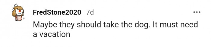 19. The dog deserves a vacation too