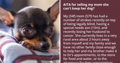 Redditor Has To Tell Her Elderly Mom That After Suffering A Stroke And Losing Her Husband, She Will Lose Her Dog Too