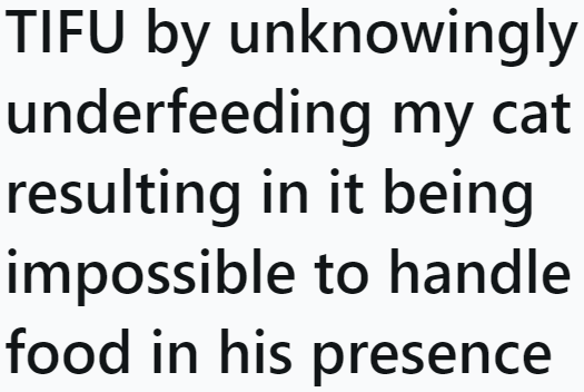 The OP admitted that they made a mistake with their cat's diet.