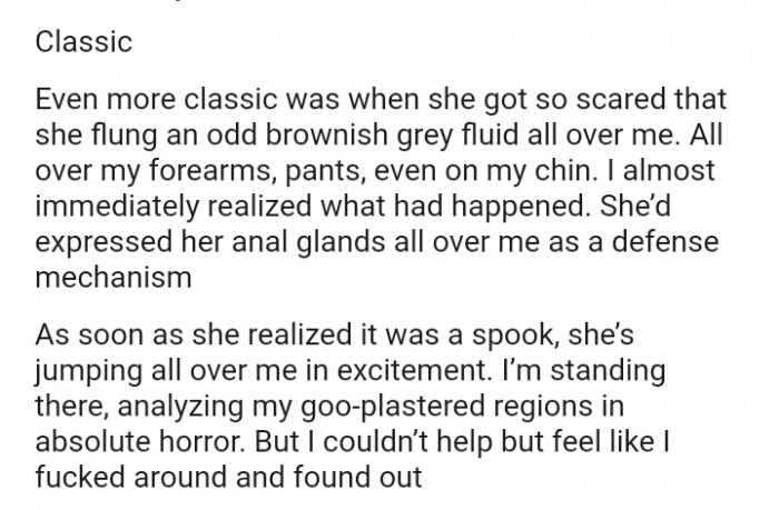 She soon realized it was a spook