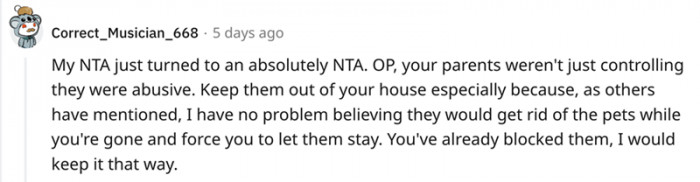 They weren't just controlling but abusive