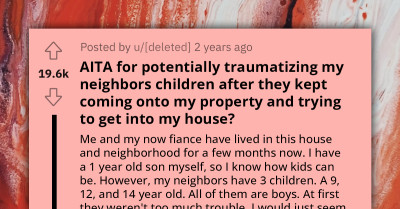 Homeowner Sics Their Large Dogs On Their Neighbor's Misbehaving Kids After Repeatedly Warning The Mom That Her Children Were Trying To Break Into Their Home