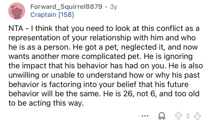 “He is 26, not 6.”