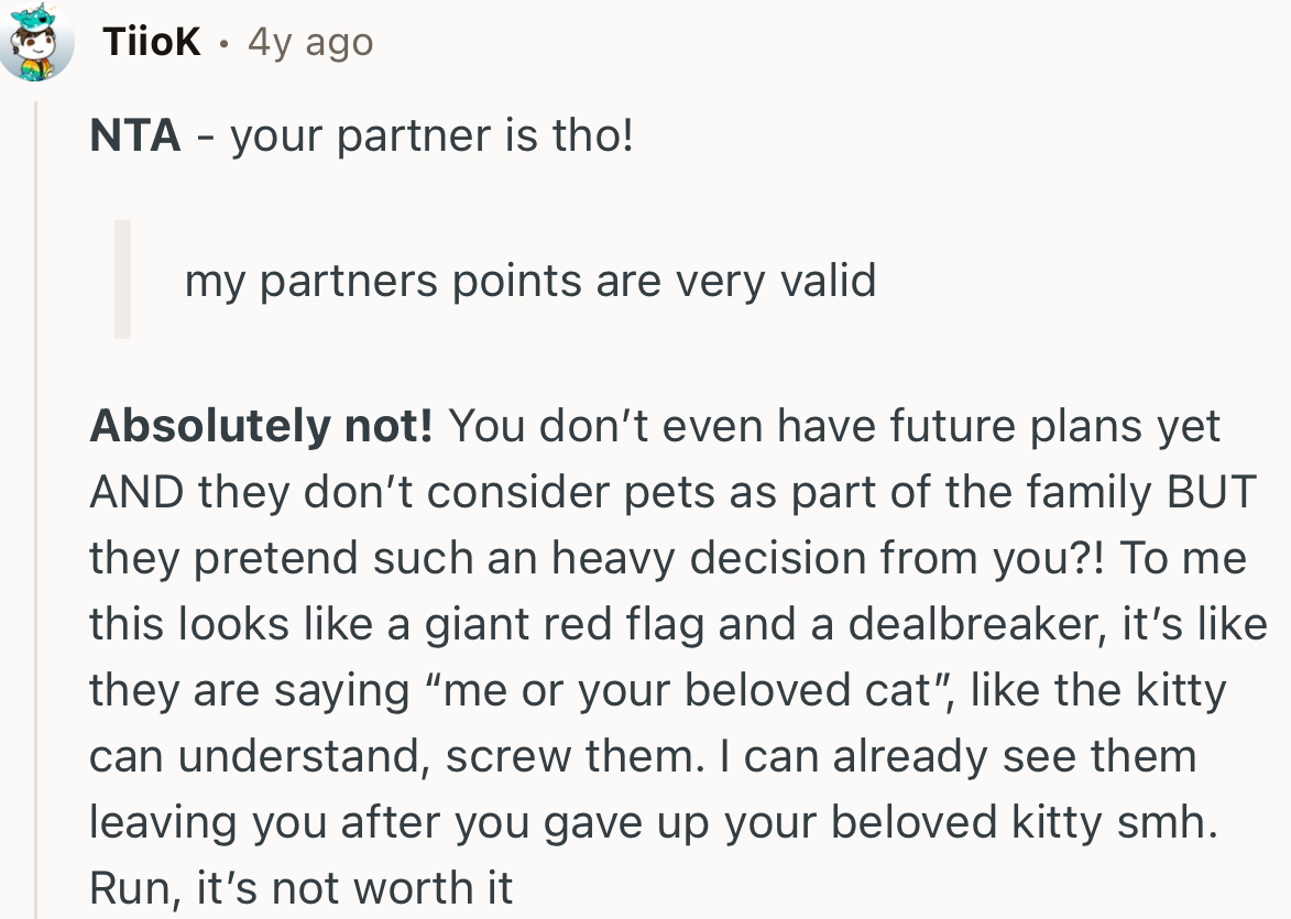 “To me this looks like a giant red flag and a dealbreaker.”