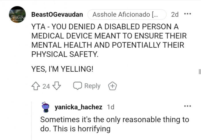 This Redditor is practically yelling at the OP