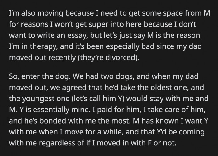 OP also believes that her mom is doing this to manipulate her into staying home or force her to find another place to rent