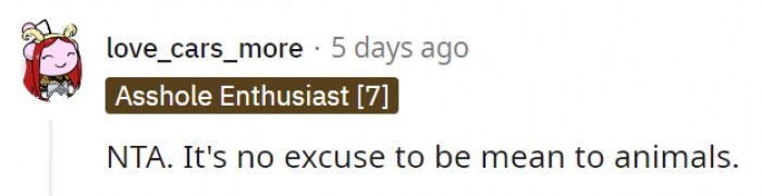 19. There is no excuse to be mean to animals