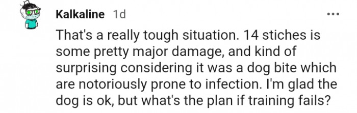 9. I'm glad the dog is okay