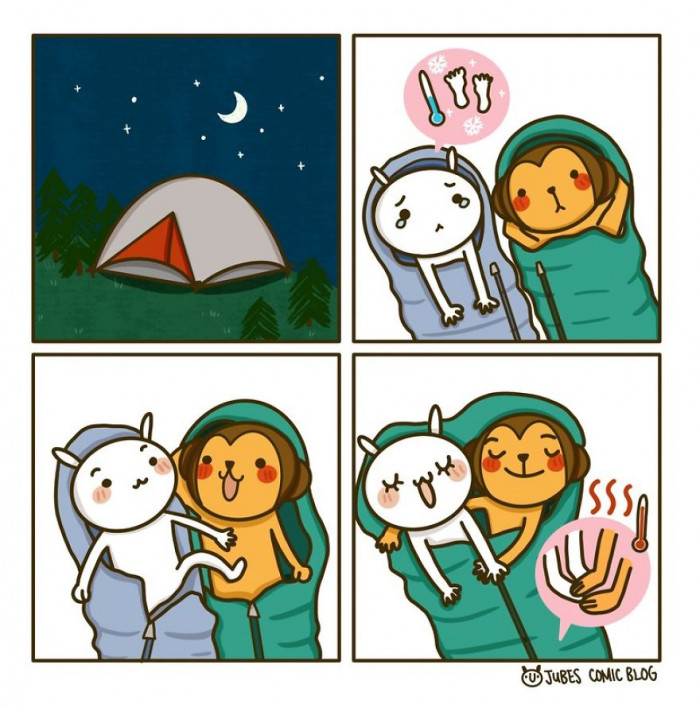 Snuggling with your person is the best way to have nice, warm feet