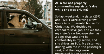 Redditor's Sister Lashes Out At Her For Not Being Able To Control Her Dog