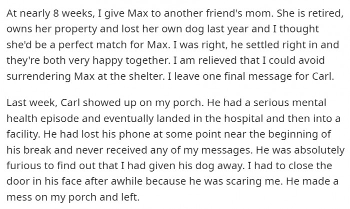 So OP found the best home for Max