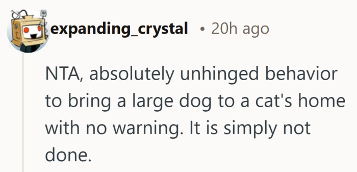 The issue is not just the dog, it is the lack of warning in someone else’s space.