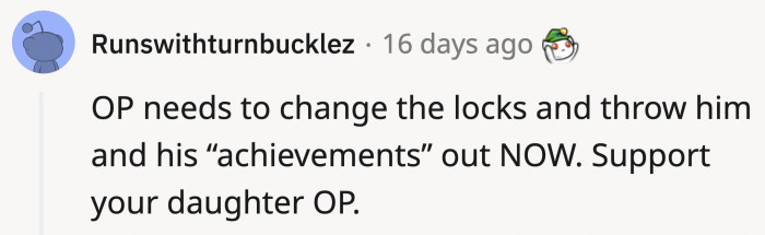 He can find his own wall to hang his precious achievements on