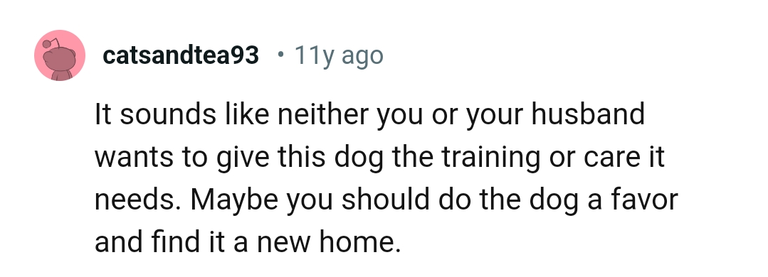 Doing the dog a favor