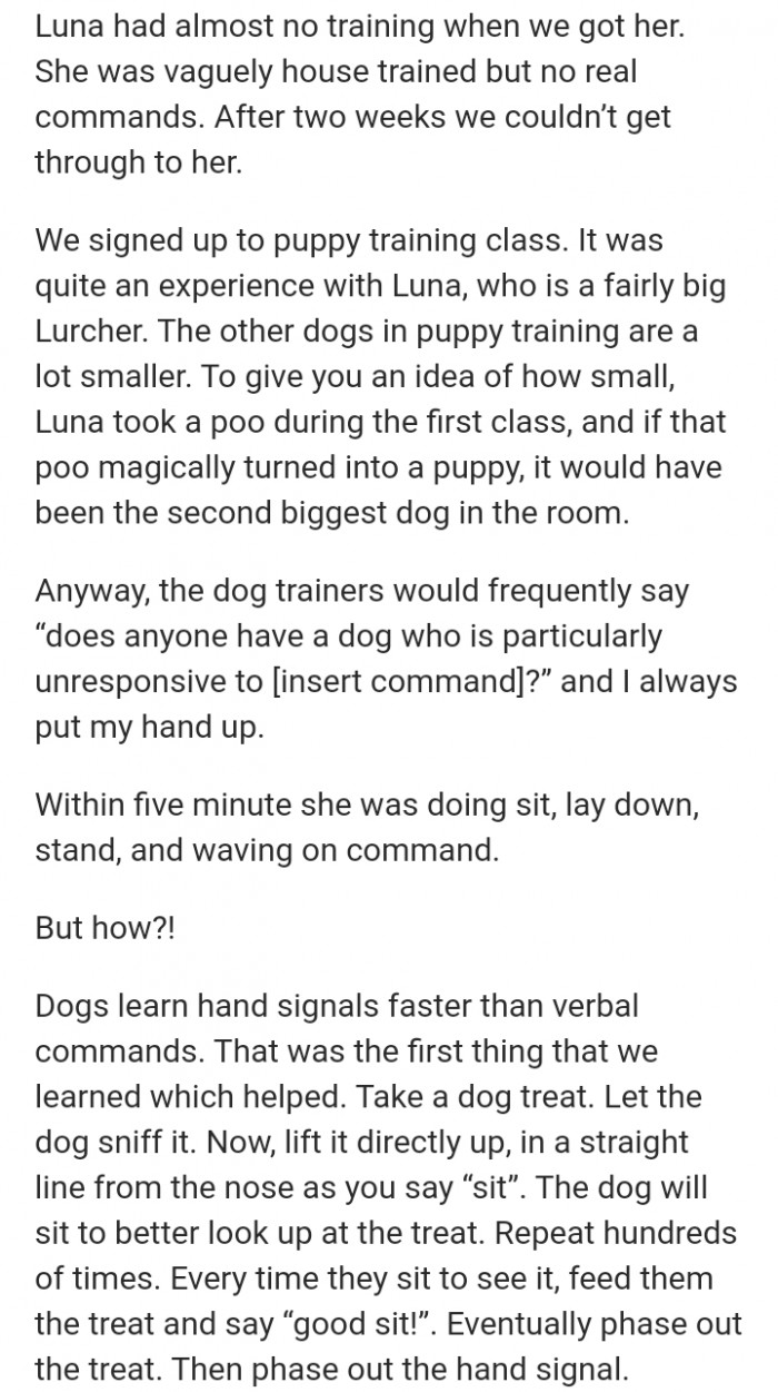 Luna had almost no training