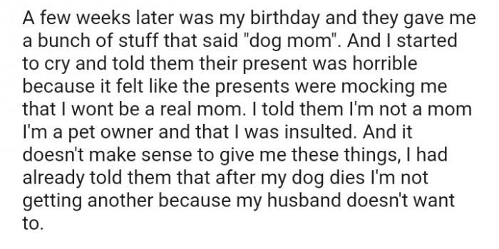 It doesn't make sense to give me these things