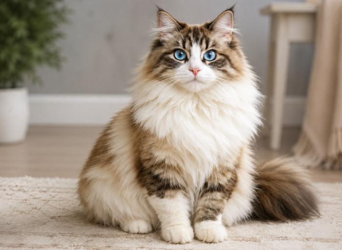 Will a Maine Coon Ragdoll mix have blue eyes?