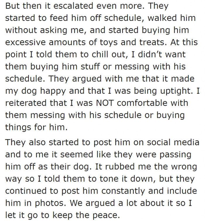 Now, they're even disrupting the canine's routine.