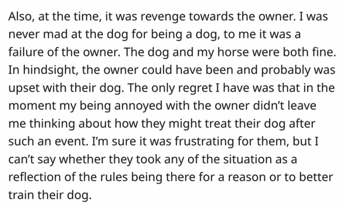 It was revenge towards the owner