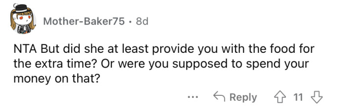 "Were you supposed to spend your money on that?"