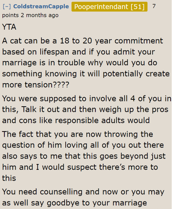 Why did she add more tension to a family that's about to be torn apart with a single misstep?