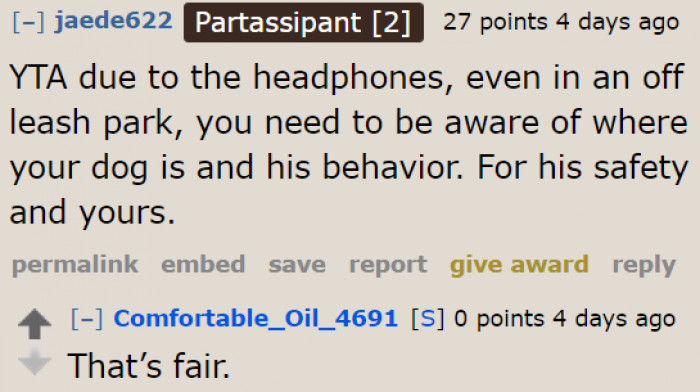 The OP Shouldn't Use Headphones Next Time.