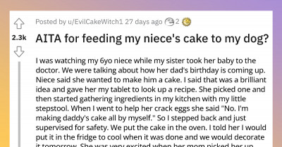Mom Freaks Out After Discovering Her Sister Fed Her Six-Year-Old Daughter’s Cake to the Dog
