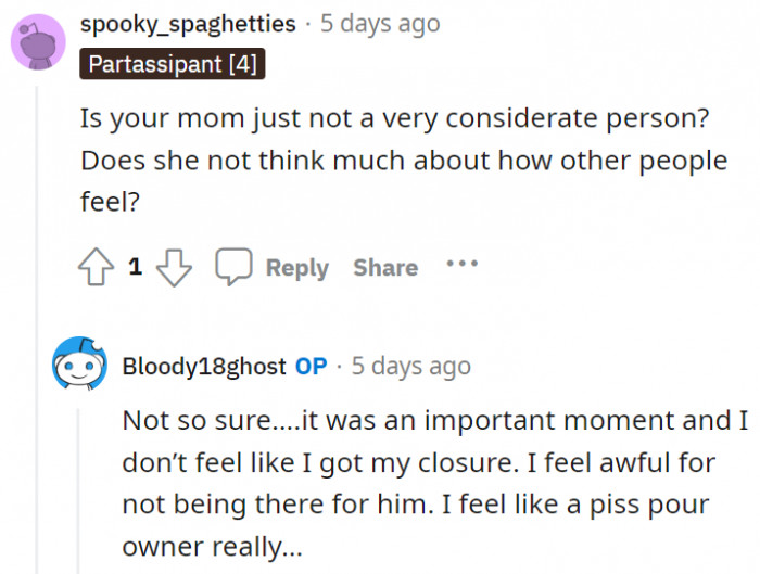 17. It seemed like they were making decisions on their own without considering anyone else