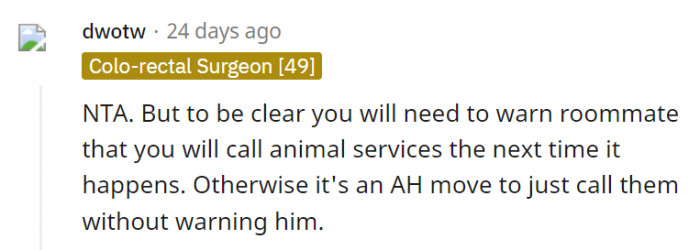15. This would give them one last chance to rectify the situation if they still want to