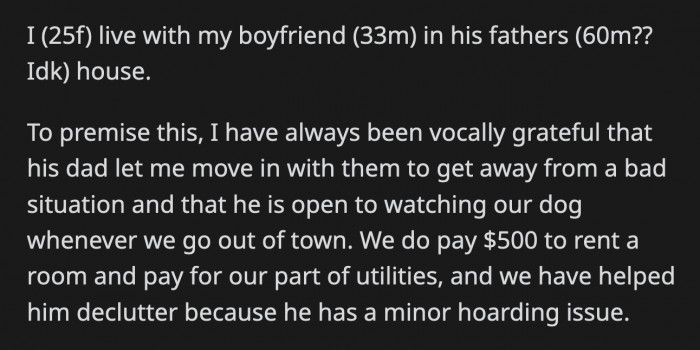 Her boyfriend has since volunteered to replace the tank water and change the filters once in a while