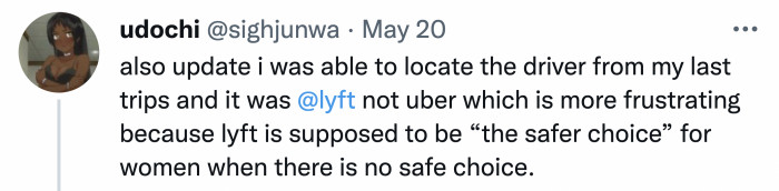 OP clarified that it was Lyft and not Uber